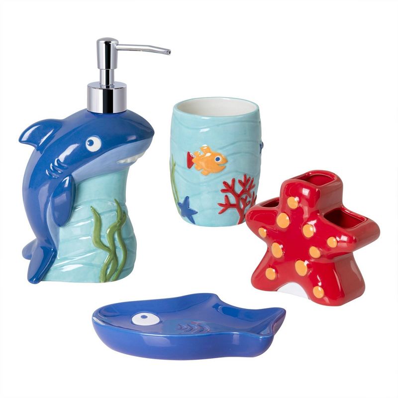 4pc Shark Bath Set - Allure Home Creations