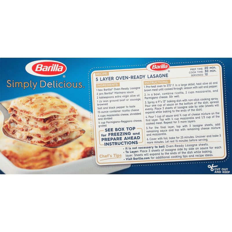Barilla Oven Ready Lasagna Noodles - 9oz