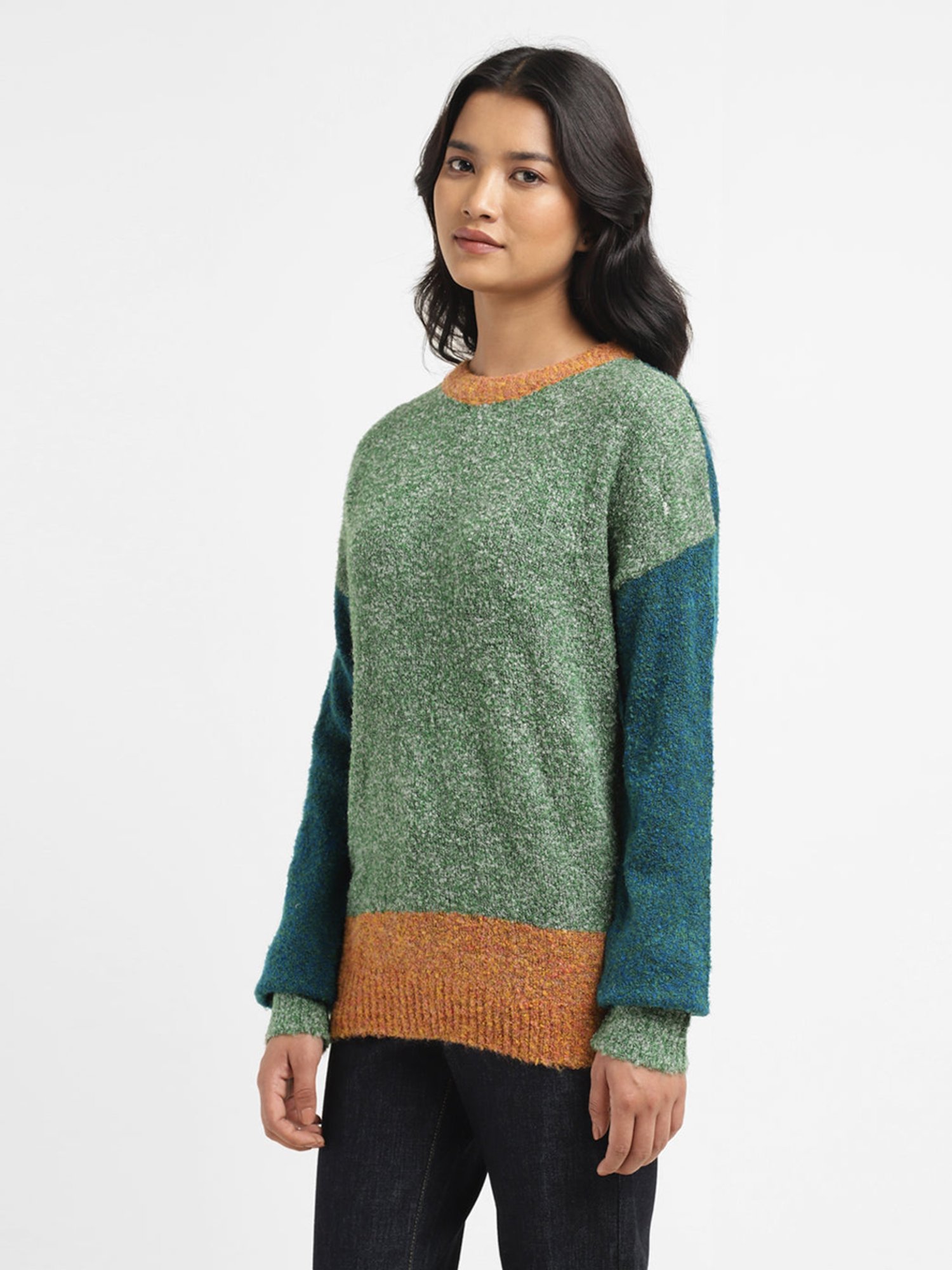 Levi's Green Self Design Sweater