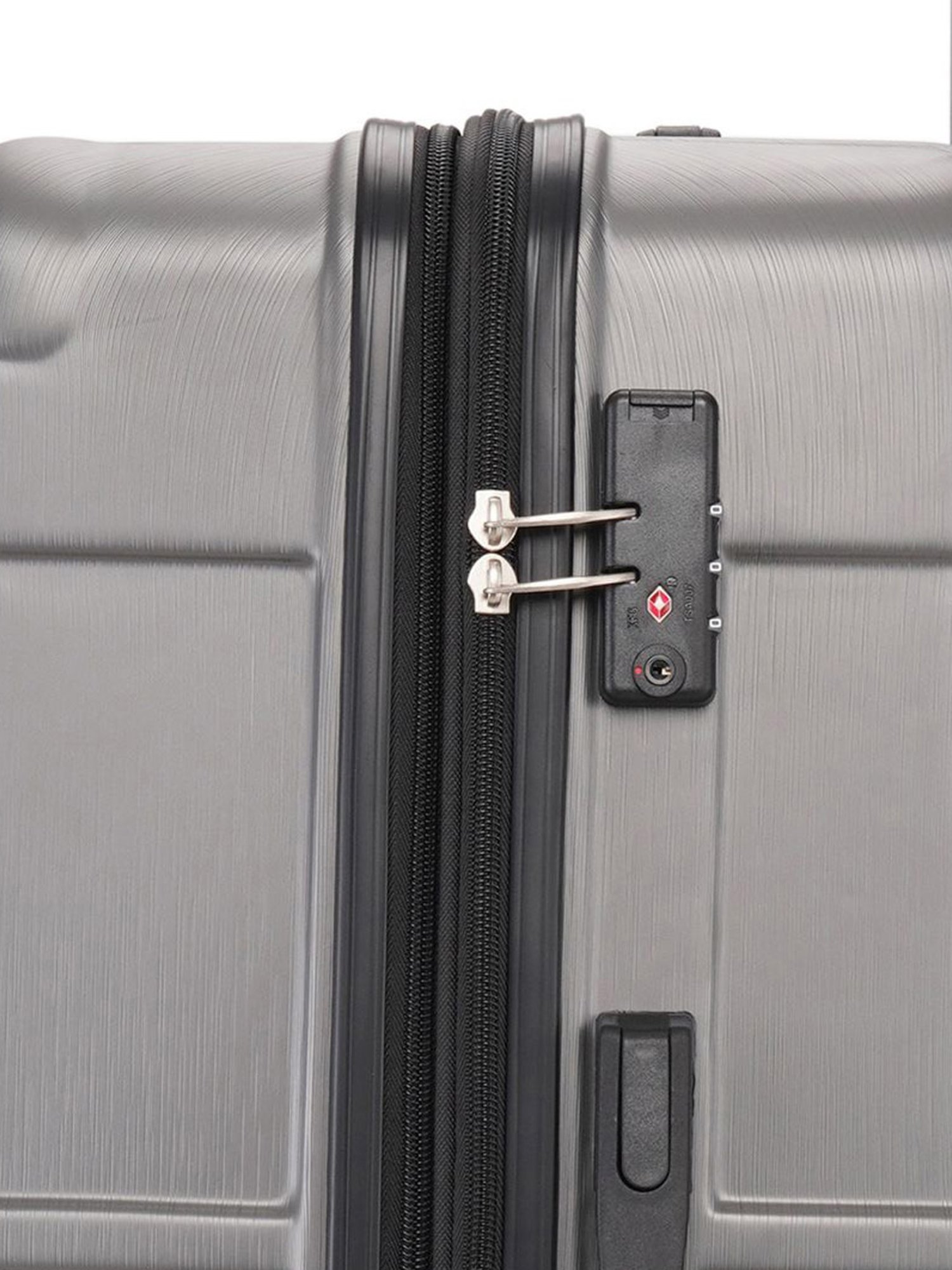 Calvin Klein Midtown Tour Dark Grey Textured Hard Cabin Trolley Bag - 76 cm