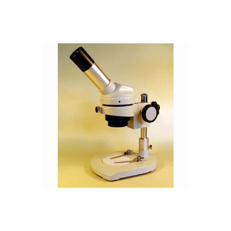 K104YY Elementary StereoDissecting Microscope 10x and 16x Widefield Eyepiece 20x32x Magnification Reversible BlackWhite Stage Plate HeavyDuty Frame
