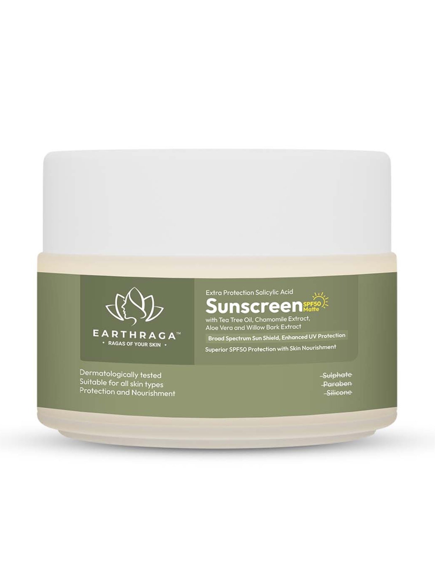 Earthraga Extra Protection Salicylic Acid Sunscreen SPF 50 Matte - 100 ml