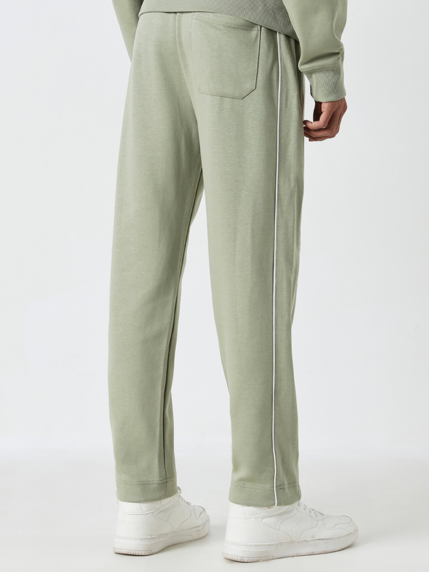Studiofit by Westside Light Sage Relaxed Fit Cotton Blend Track Pants