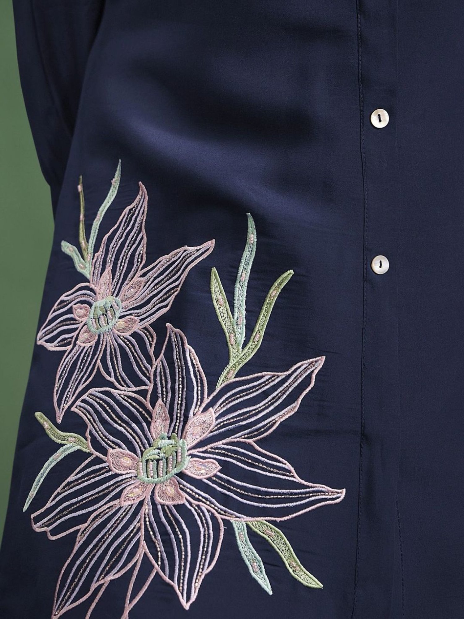 Autumnlane Navy Blue Akaay Navy Tunic with Pant Co-ord Set