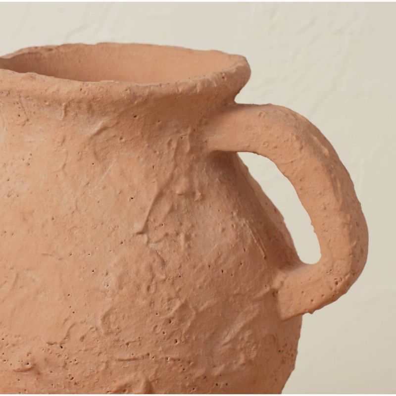 7" x 8.5" Terracotta Vase with Handle Brown Clay - Opalhouse™ designed with Jungalow™