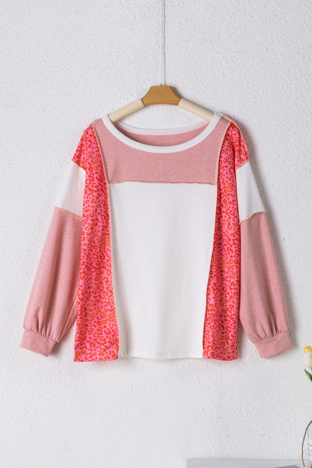 Bohemian Patterned Pullover Long Sleeve Blouse