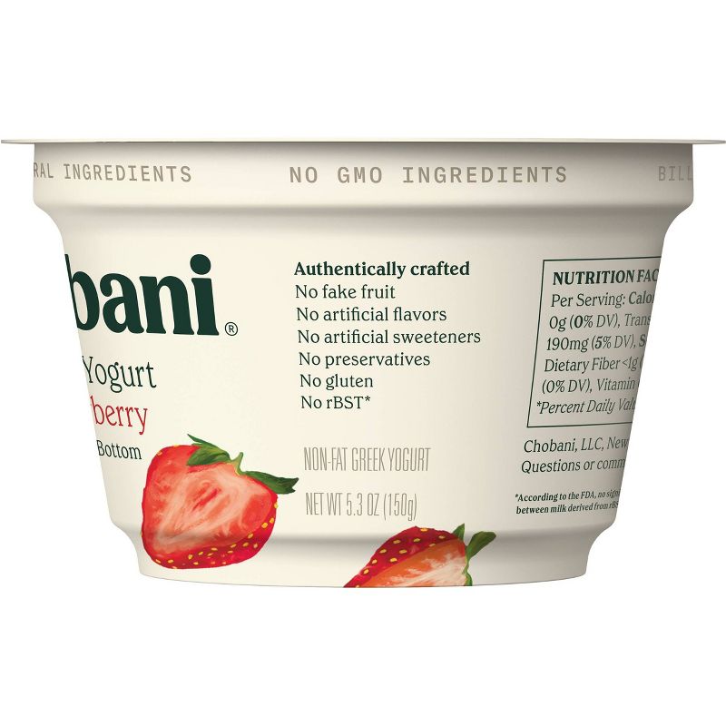 Chobani Strawberry on the Bottom Nonfat Greek Yogurt - 5.3oz