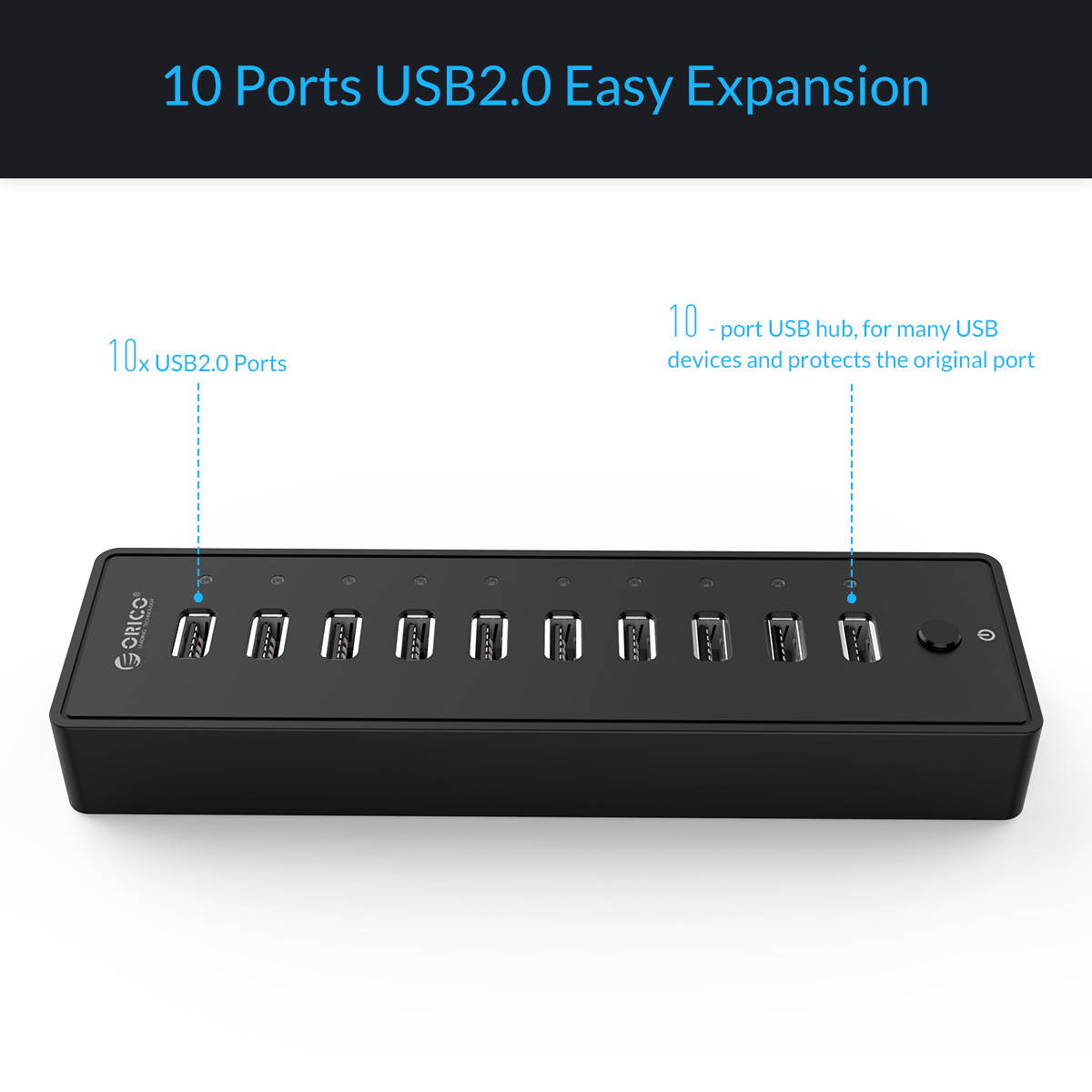 USB 3.0 Hub, Portable SuperSpeed 4 Port USB 3.0 Hub with Built-in Cable , USB Extension Multi-function USB Dock Hot Swapping Support for  Mac, PC, USB Flash Drives and Other Devices