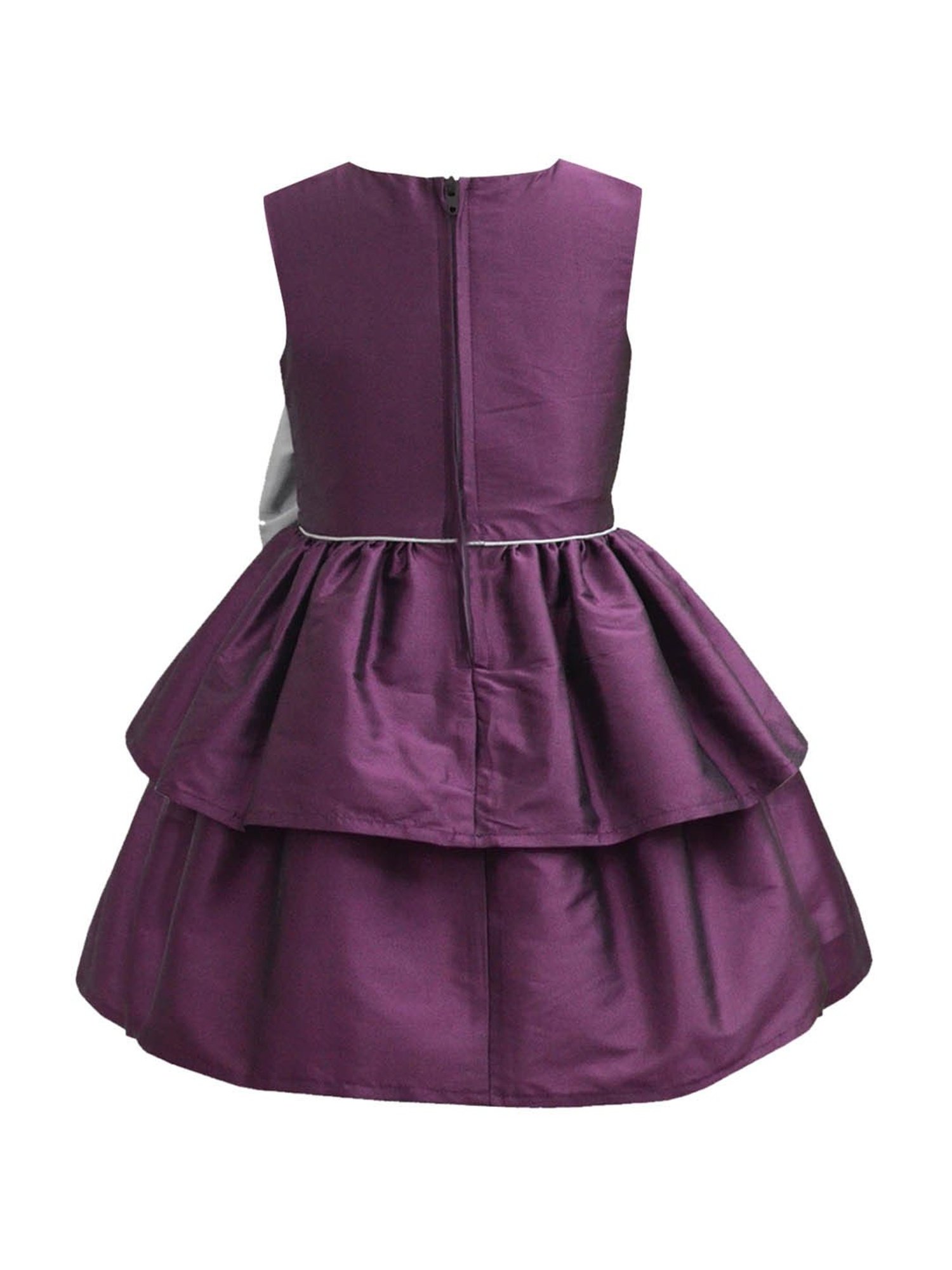 A.T.U.N. Wine & Silver Solid Dress