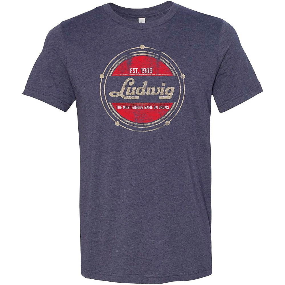 Ludwig Established Heathered Navy T-Shirt Medium