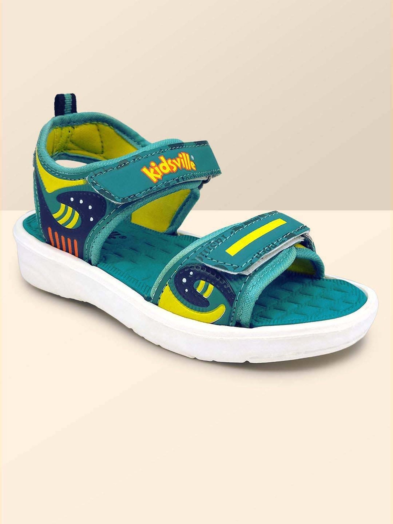 Kidsville Blue & Yellow Floater Sandals