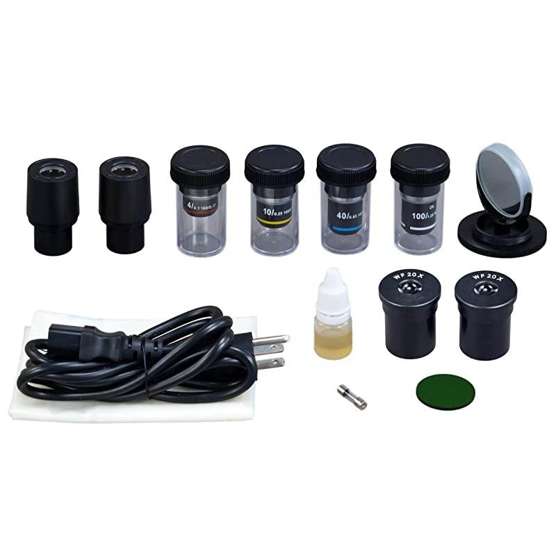 40X-2000X Trinocular Biological Compound LED Microscope with Vinyl Carrying Case