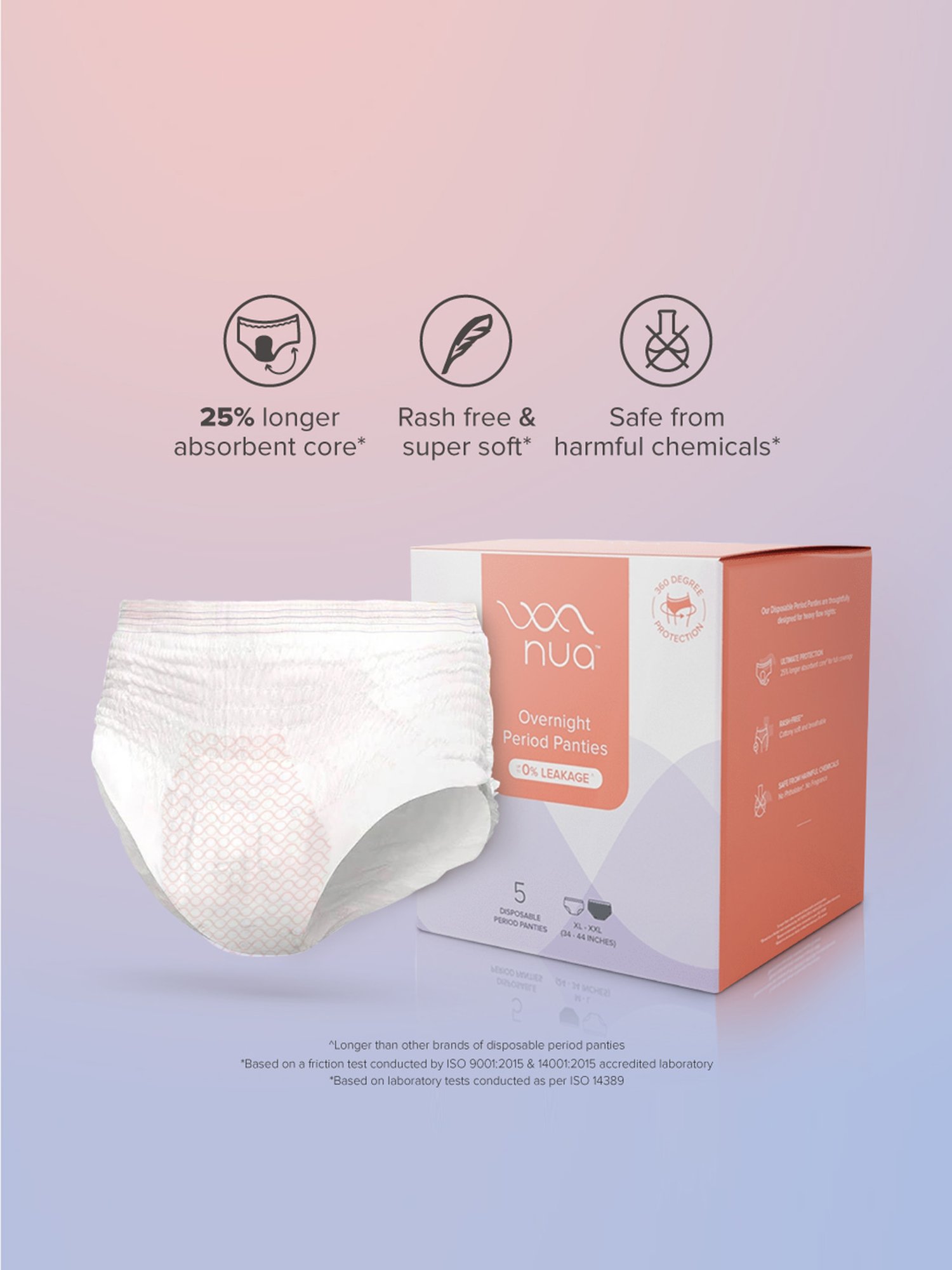 Nua Overnight Period Panty (XL-XXL) Pack of 2