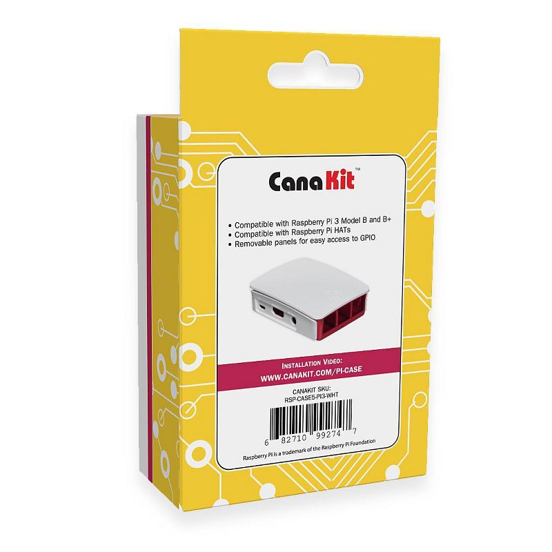 CanaKit Raspberry Pi 3 B+ Case - White/Red