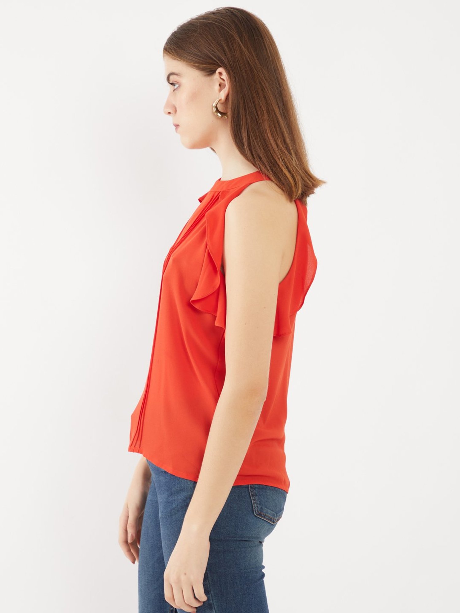 Zink London Orange Regular Fit Top