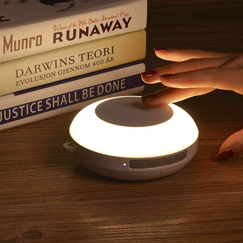 Waterproof Bluetooth Speaker  Shower Speaker Touch Control 3 Warm Light amp 7 Colors Night Light Portable Wireless Speaker with HD Sound8H PlayFMHandsFree for HomeOutdoor Travel
