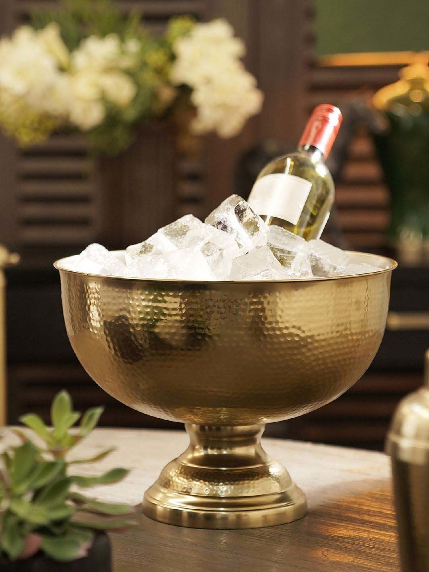 FnS White Stainless Steel 5-Piece Bar Set