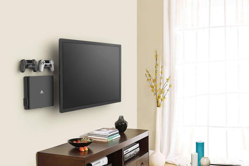 Monzlteck New Wall Mount For PS4 Controller(DualShock 4),Custom Design,NO Falling,Screw-Free Application