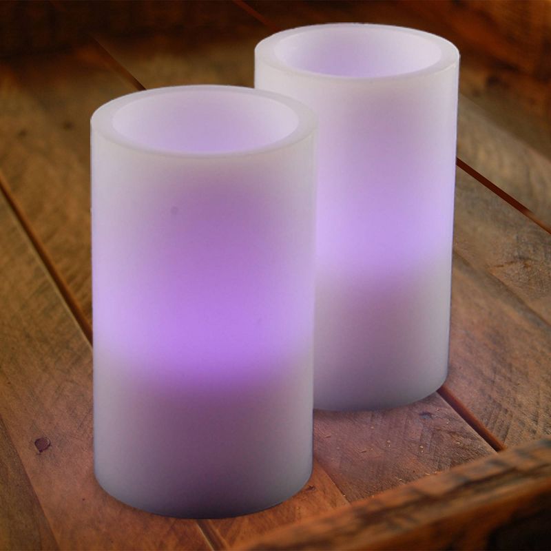 2ct Color-Changing LED Flickering Candles White