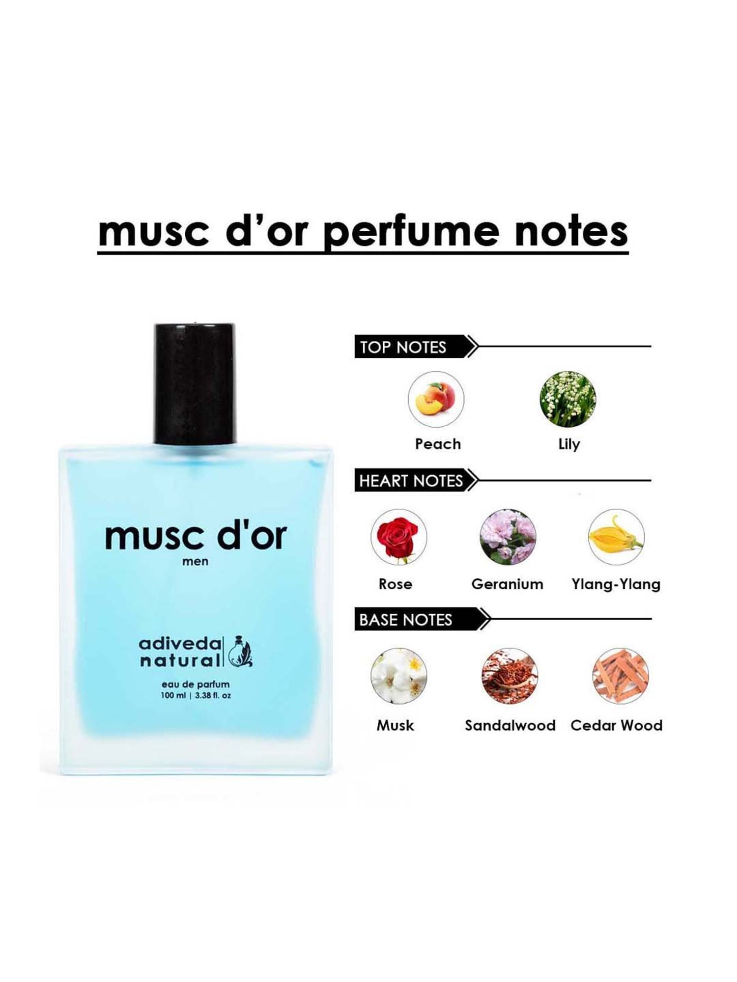 Adiveda Natural Musc D'or EDP for Men - 100 ml