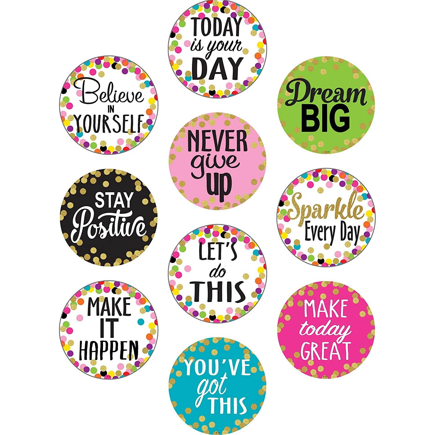 Confetti Positive Sayings Accents (8890)