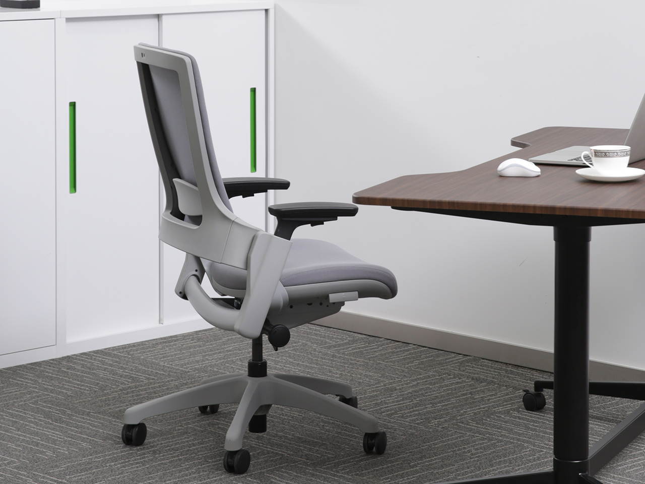 CLATINA 247 Series High Back Ergonomic Office Desk Chairs and Executive Chairs with Back Support, Grey