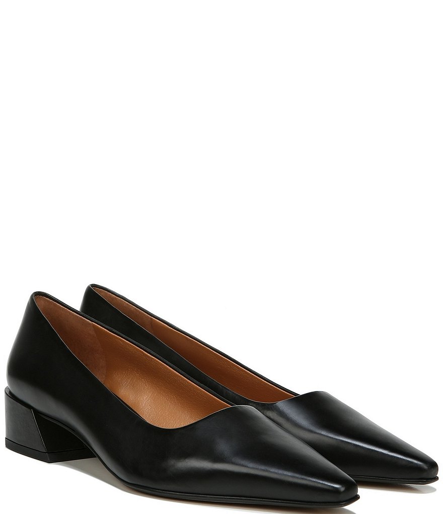 Sarto by Franco Sarto Modena Leather Block Heel Pumps