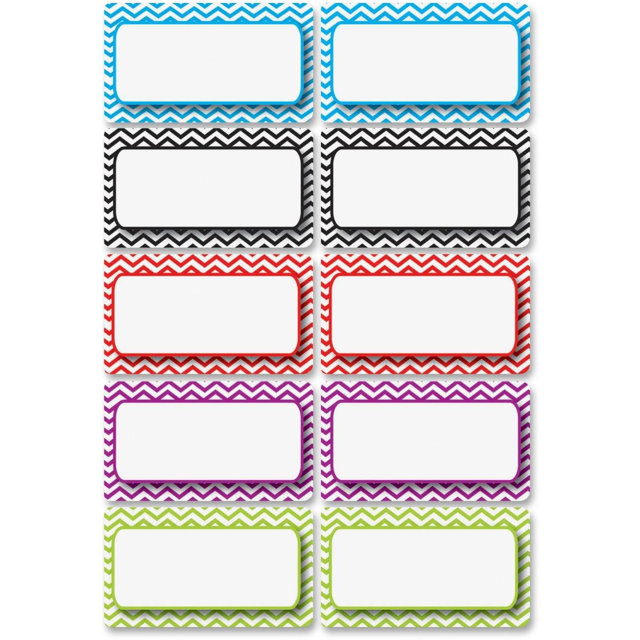 Ashley Chevron Border Die-cut Nameplates