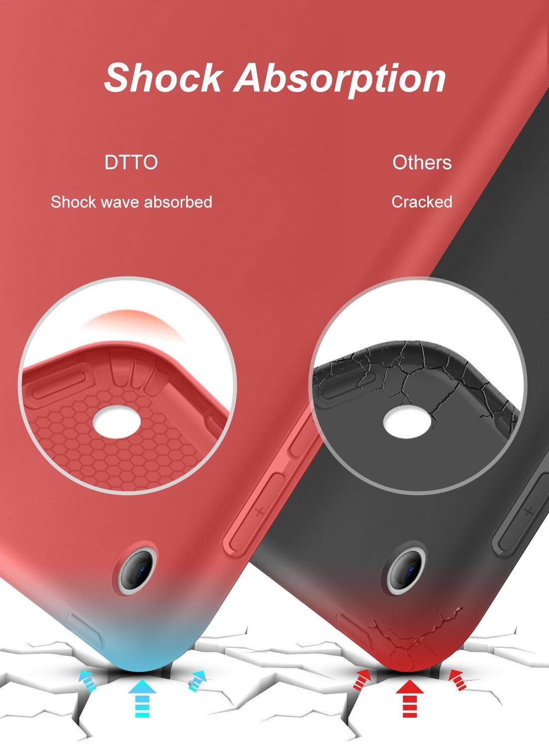 DTTO iPad 9.7 Case 2018 iPad 6th Generation Case/2017 iPad 5th Generation Case, Slim Fit Lightweight Smart Cover with Soft TPU Back Case for iPad 9.7 2018/2017 [Auto Sleep/Wake] - Bright Red