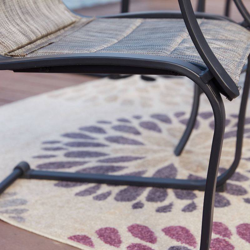 6pc Steel Patio Dining Sets Gray - Lokatse