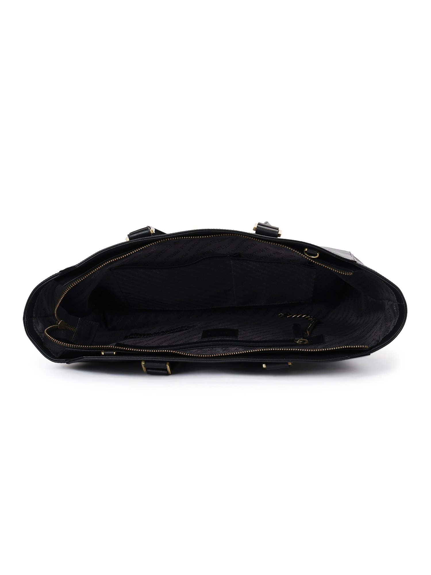 PERQUISITE THE SHERYL Black Solid Medium Tote Handbag