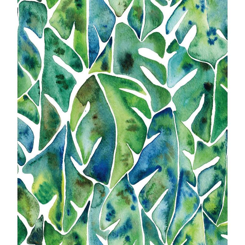 RoomMates Cat Coquillette Philodendron Peel and Stick Wallpaper Green