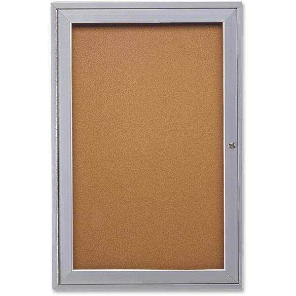 GHENT PA13624K Enclosed Cork Bulletin Board 36" x 24", 1 Door