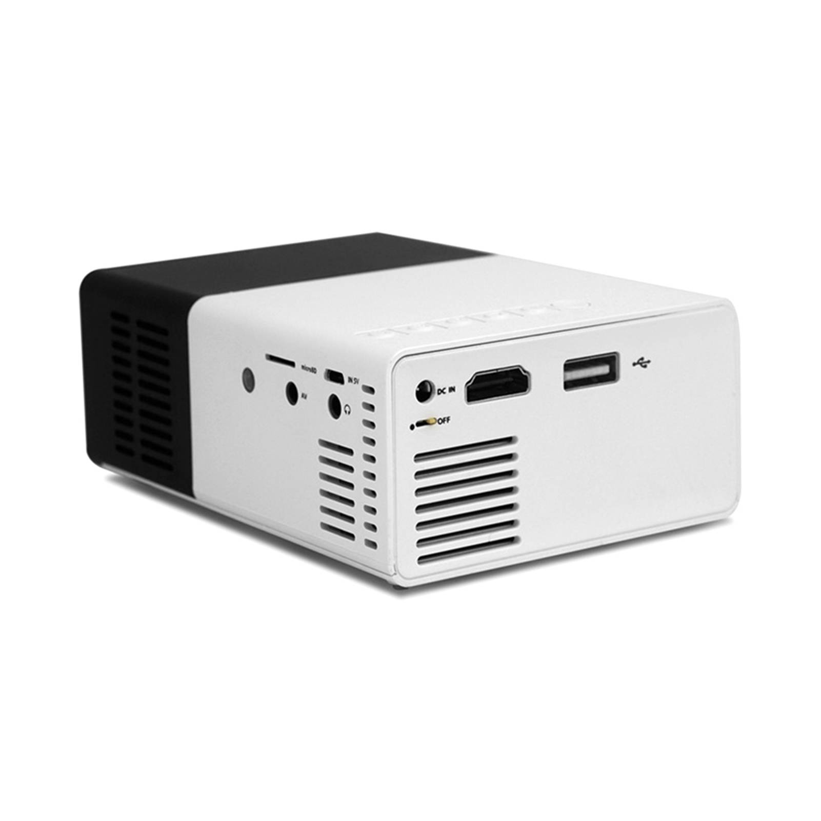 Aibecy YG300 Mini Portable LED Projector Support 1080P 3D Visual Effects 800 Lumens Multimedia Video Movie Projector with USB/TF/HD/AV/Audio Out Interface for Home Theater Entertainment