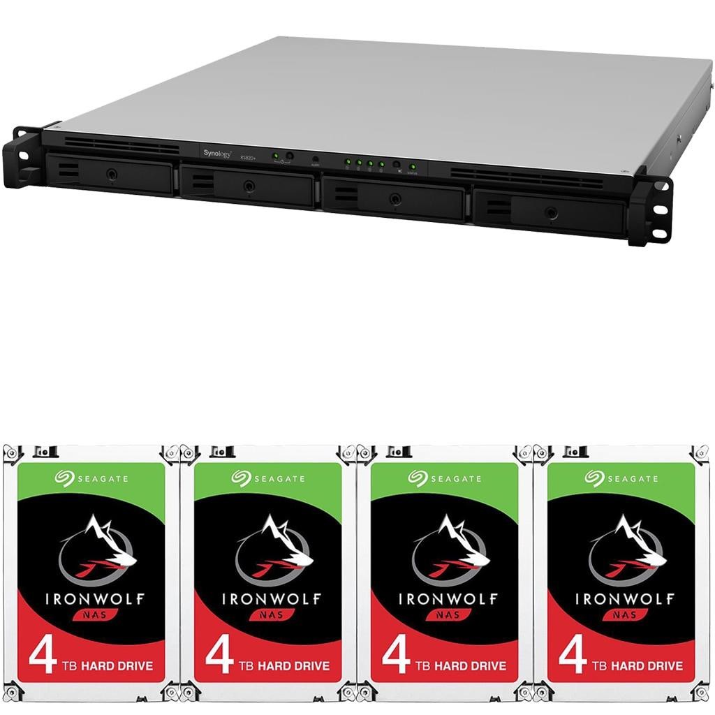 Synology RS820+ 4-Bay RackStation NAS with 18GB RAM and  40TB (4x10TB) of Seagate Ironwolf NAS Drives Fully Assembled and Tested By CustomTechSales