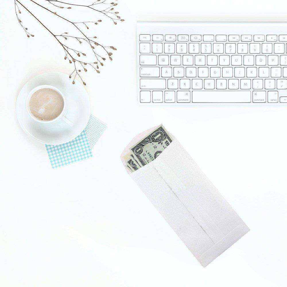 JAM PAPER #7 Coin Business Envelopes - 3 1/2 x 6 1/2 - White - 50/Pack