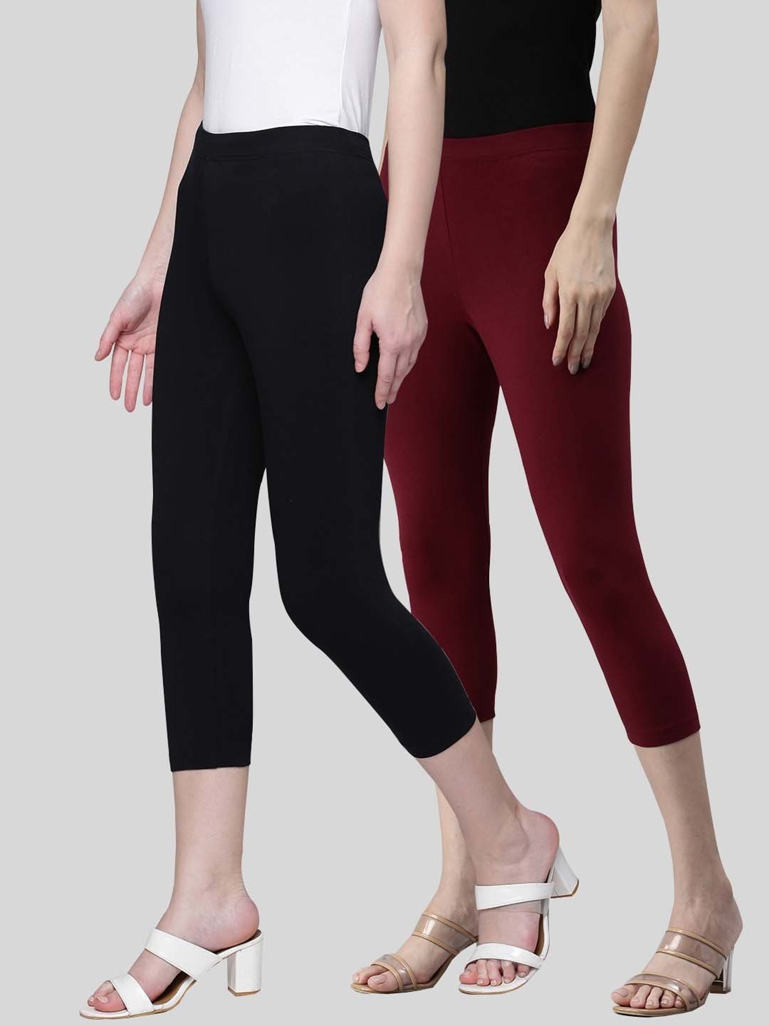 KENDALL + KYLIE Black High Rise Capris