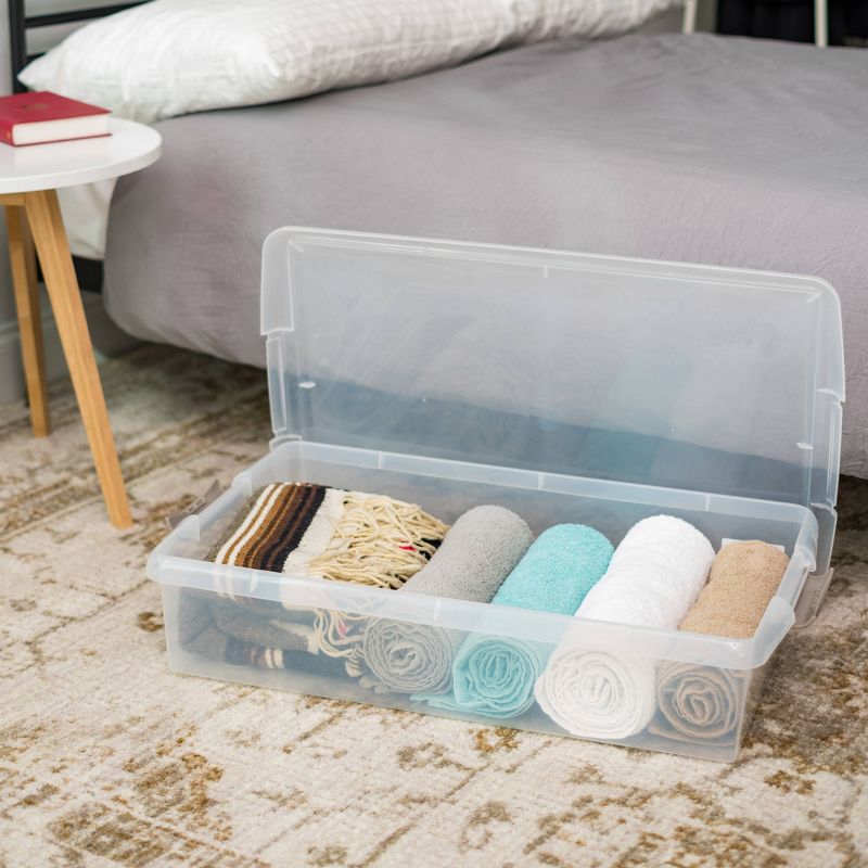 3pk 40qt Underbed Store and Slide Storage Box