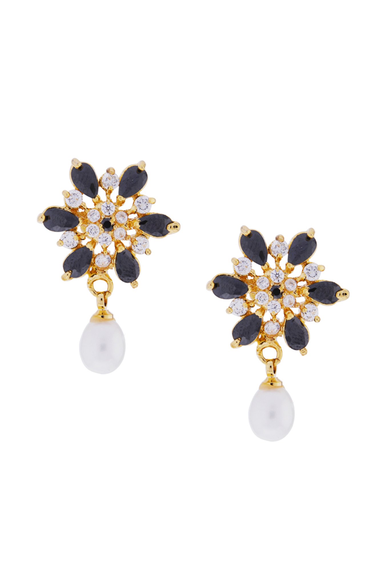 Sri Jagdamba Pearls Heema Golden Alloy Drop Earring
