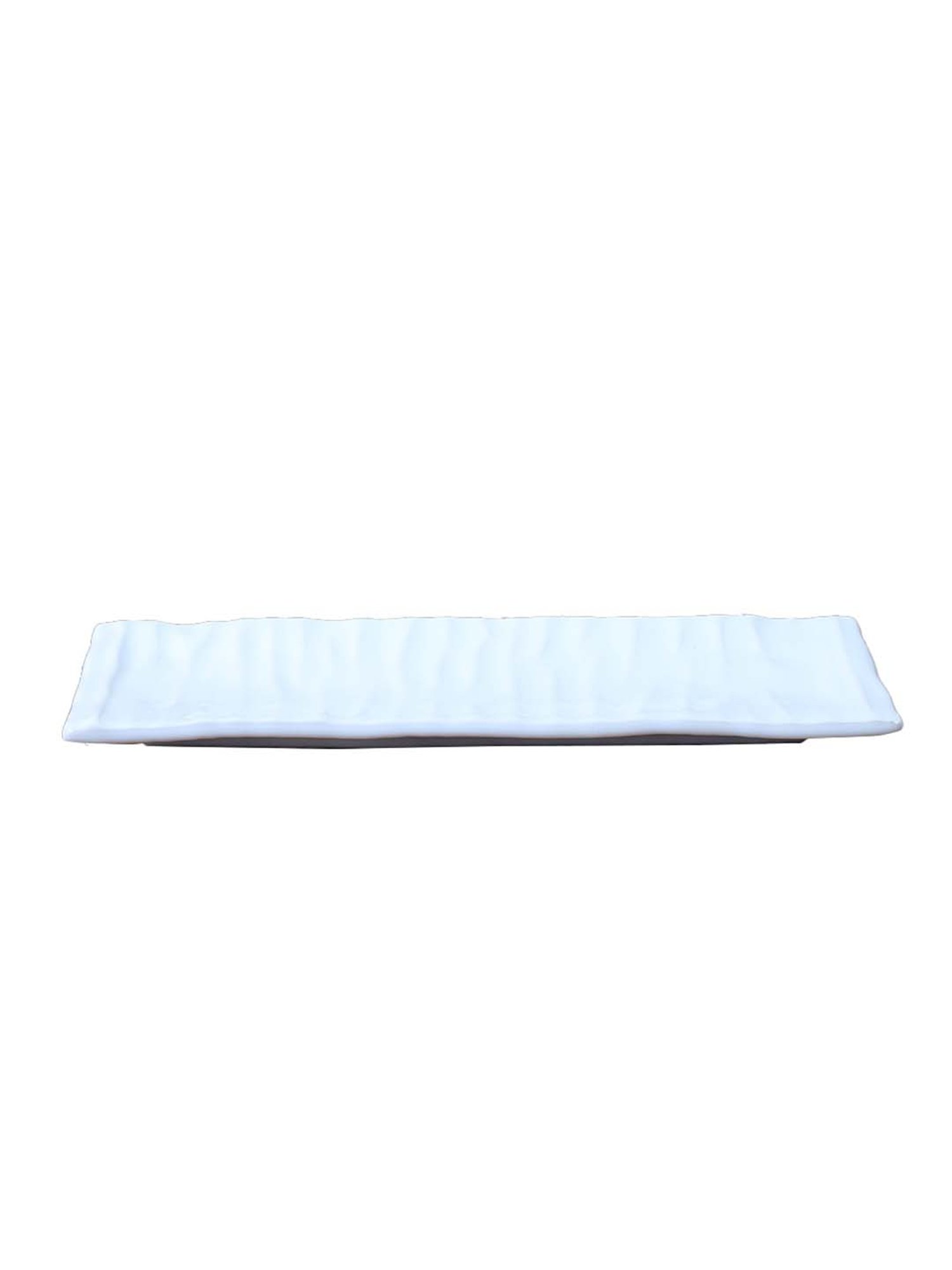 VarEesha Awesome Solids White Ceramic Serving Platter - Set of 1