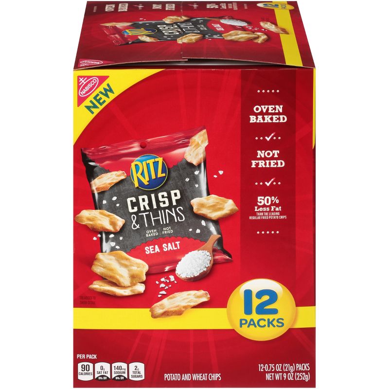 Ritz Crisp & Thins Sea Salt Potato Chips - 9oz