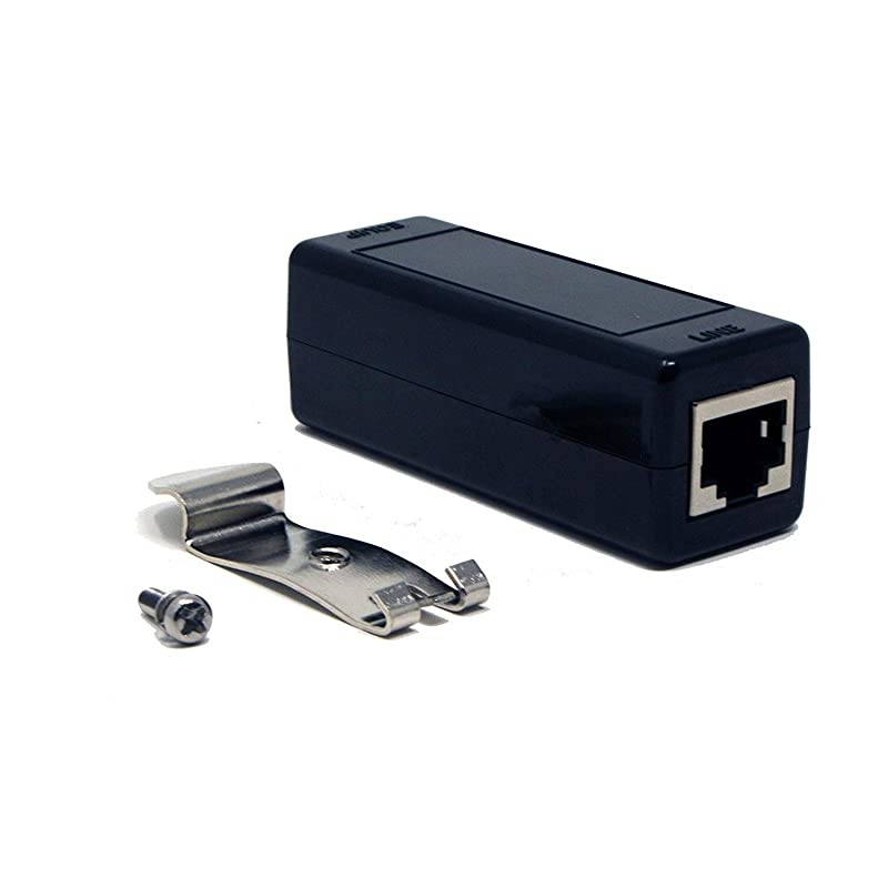 Surge Protector PoE+ Gigabit with DIN Rail Mount Option Gas Discharge Tube for Full Protection RJ45 Lightning Suppressor LAN Network CAT5CAT6 Thunder Arrestor Tupavco TP309