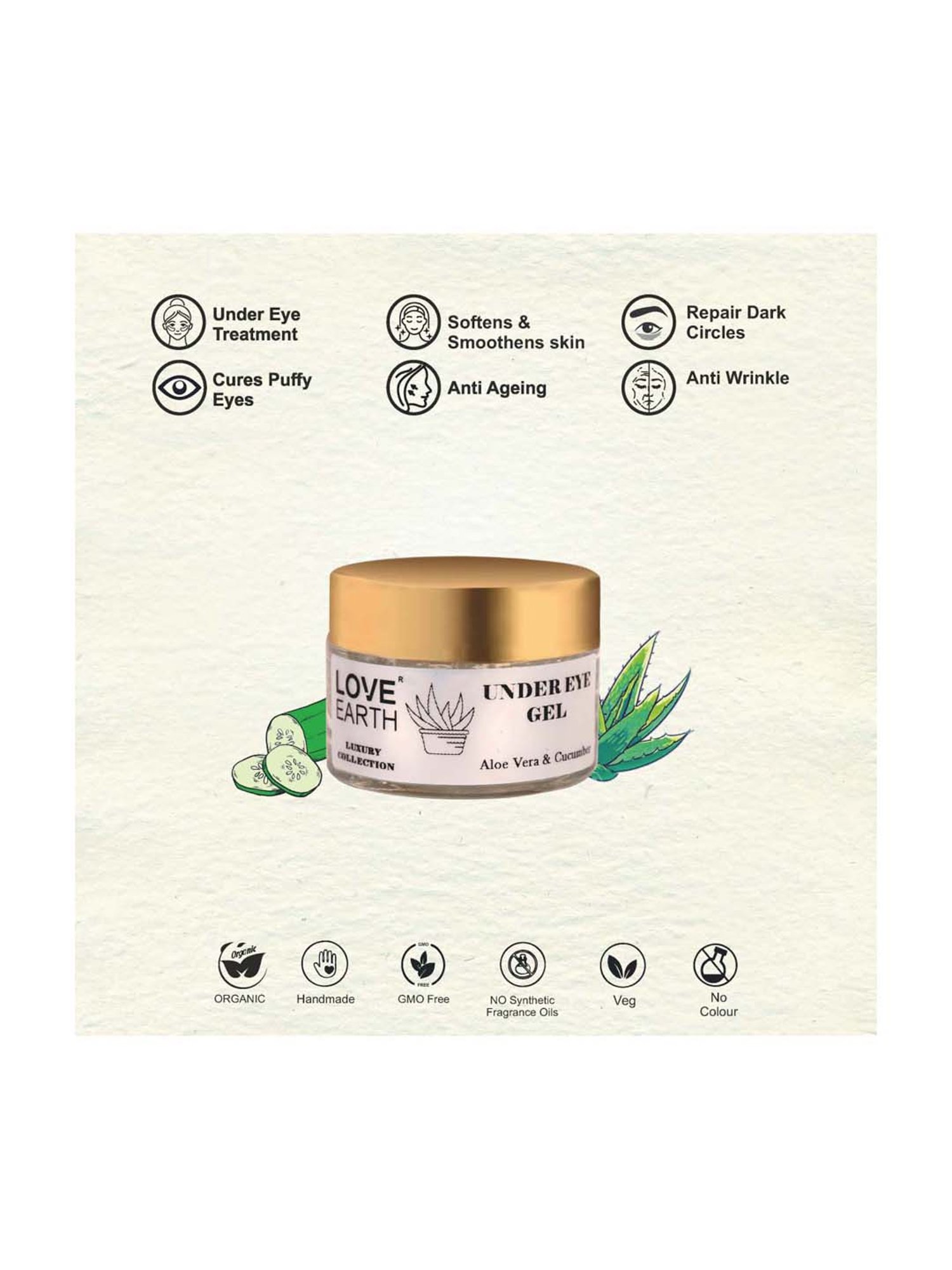 Love Earth Under-Eye Gel - 50 gm