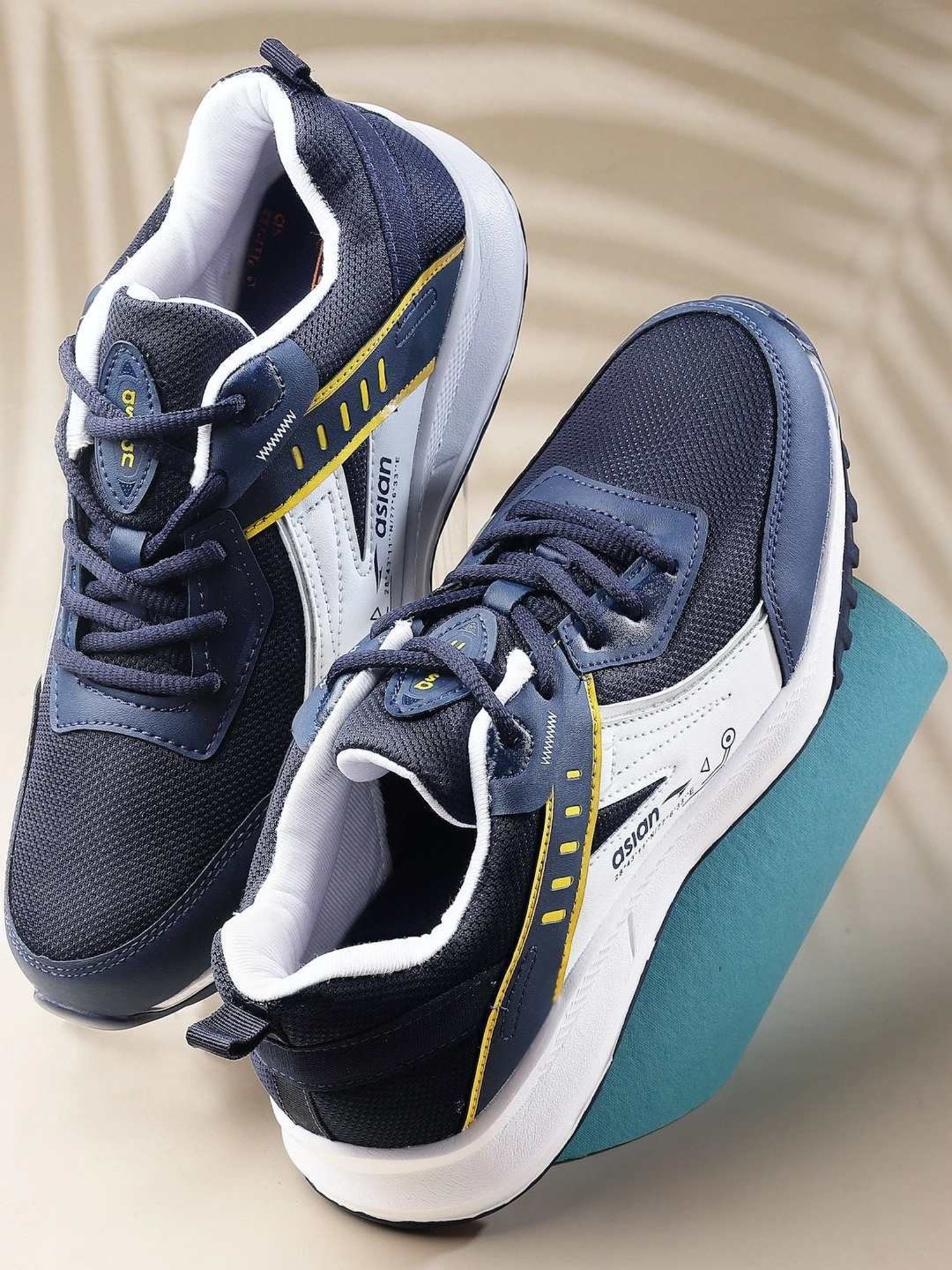 Asian Men's Navy Running Shoes