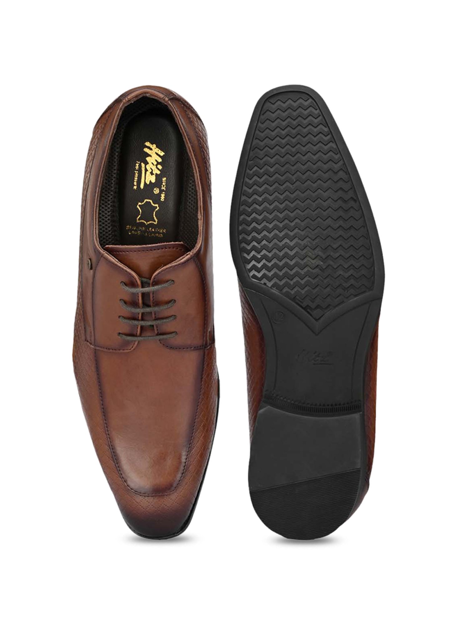 Hitz Men's Brown Derby Shoes