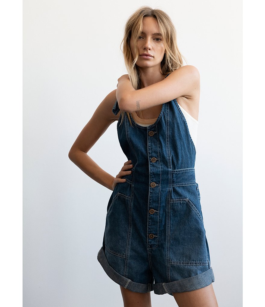 Every Stripe Long Sleeve Button Front Romper