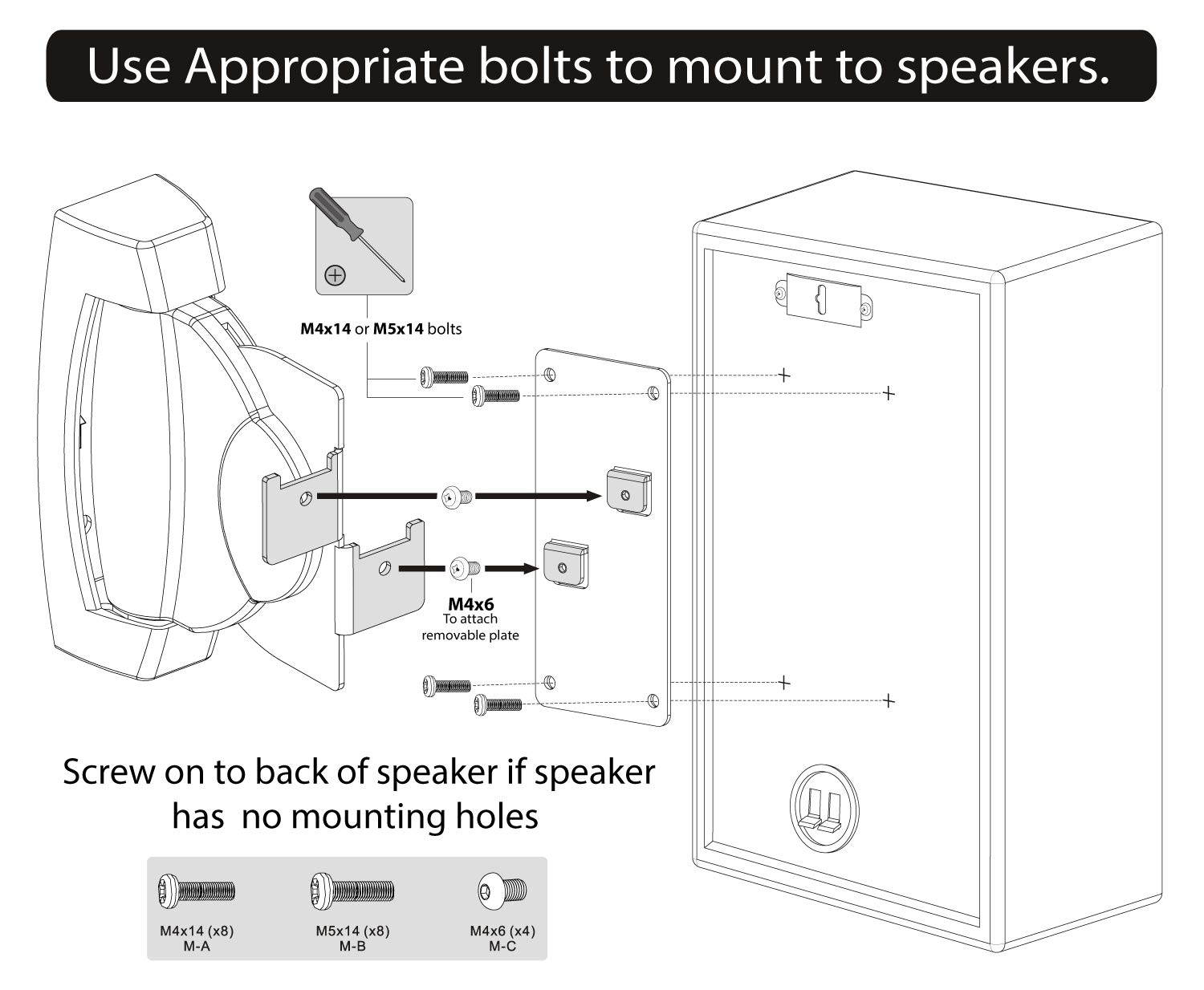 Mount-It! Heavy-Duty Speaker Wall Mount