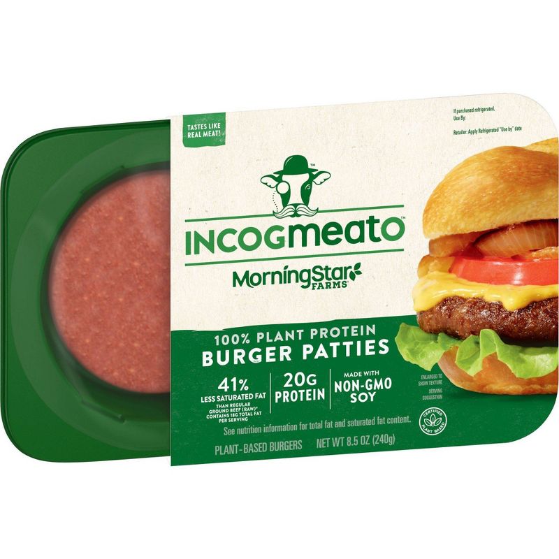 Morningstar Farms Incogmeato Frozen Plant-Based Burger - 8.5oz/2ct