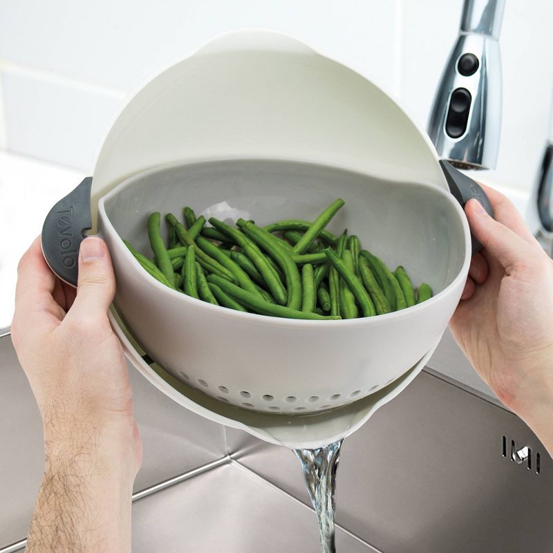 Tovolo 3.5qt Soak N' Strain Colander Oyster Gray
