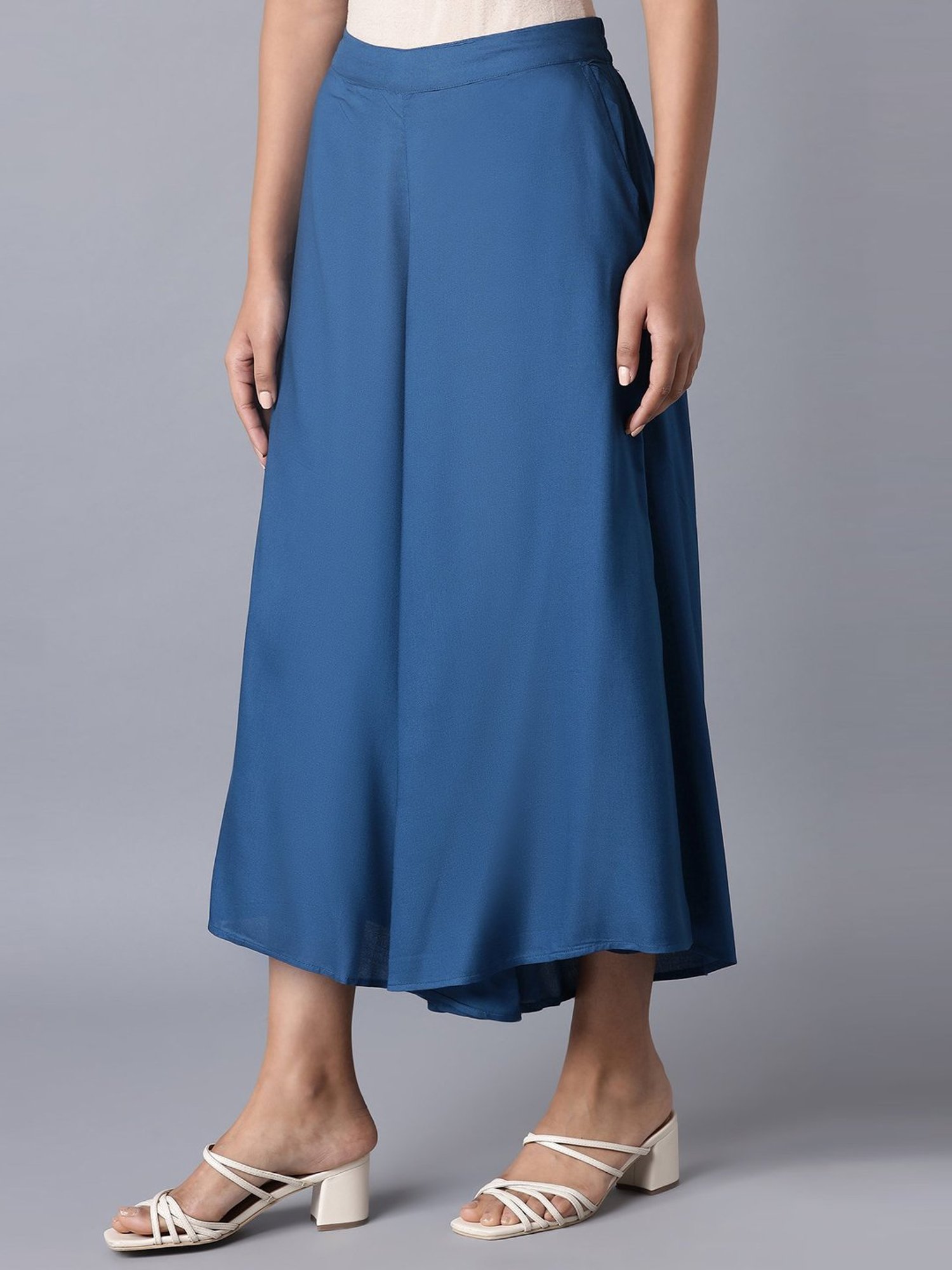 Elleven Blue Plain Palazzos
